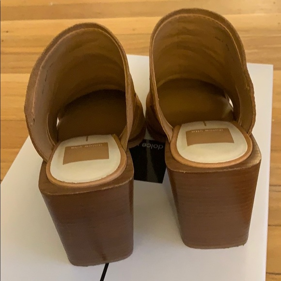 Dolce Vita Makeo heel slides in caramel size 6 - Picture 3 of 4